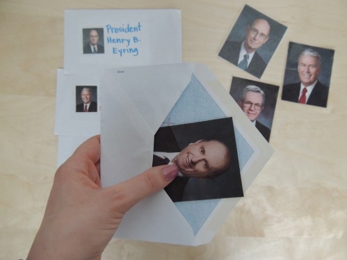 General Conference Activity for Toddlers-Apostle envelope picture match