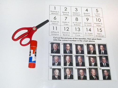 General Conference Activities Cut and Paste Apostle Pictures
