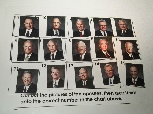 General Conference Activities Cut and Paste Apostle Pictures