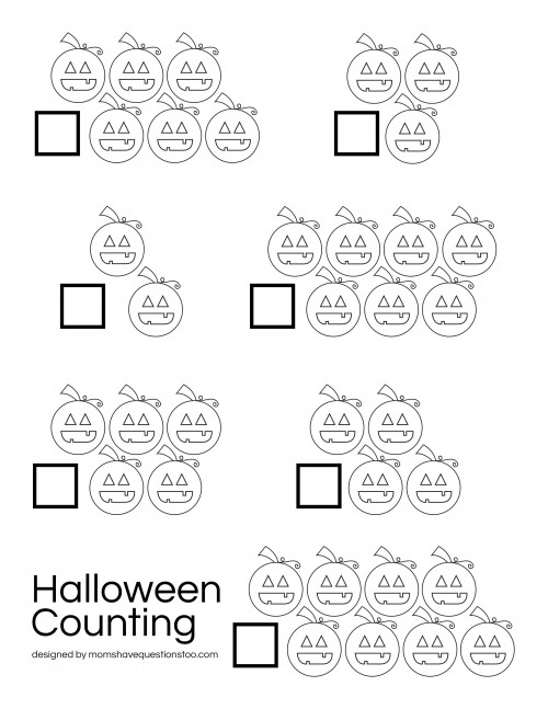 Halloween Counting Do-a-dot Marker Activity