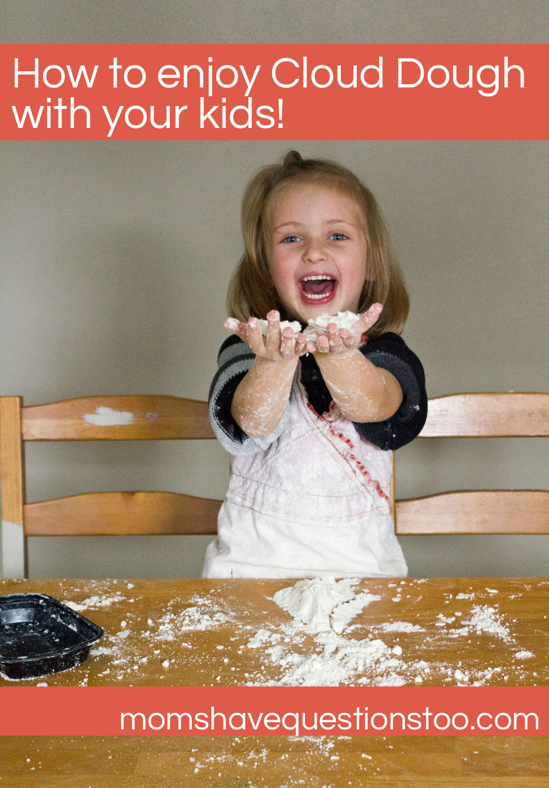 How to enjoy Cloud Dough with your kids