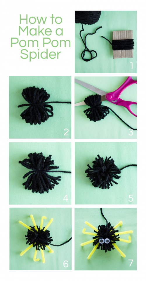 Pom Pom Spider Instructions