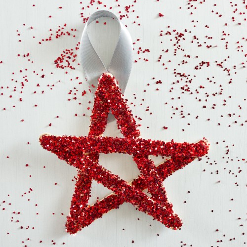 Glitter Star Ornament -- Moms Have Questions Too