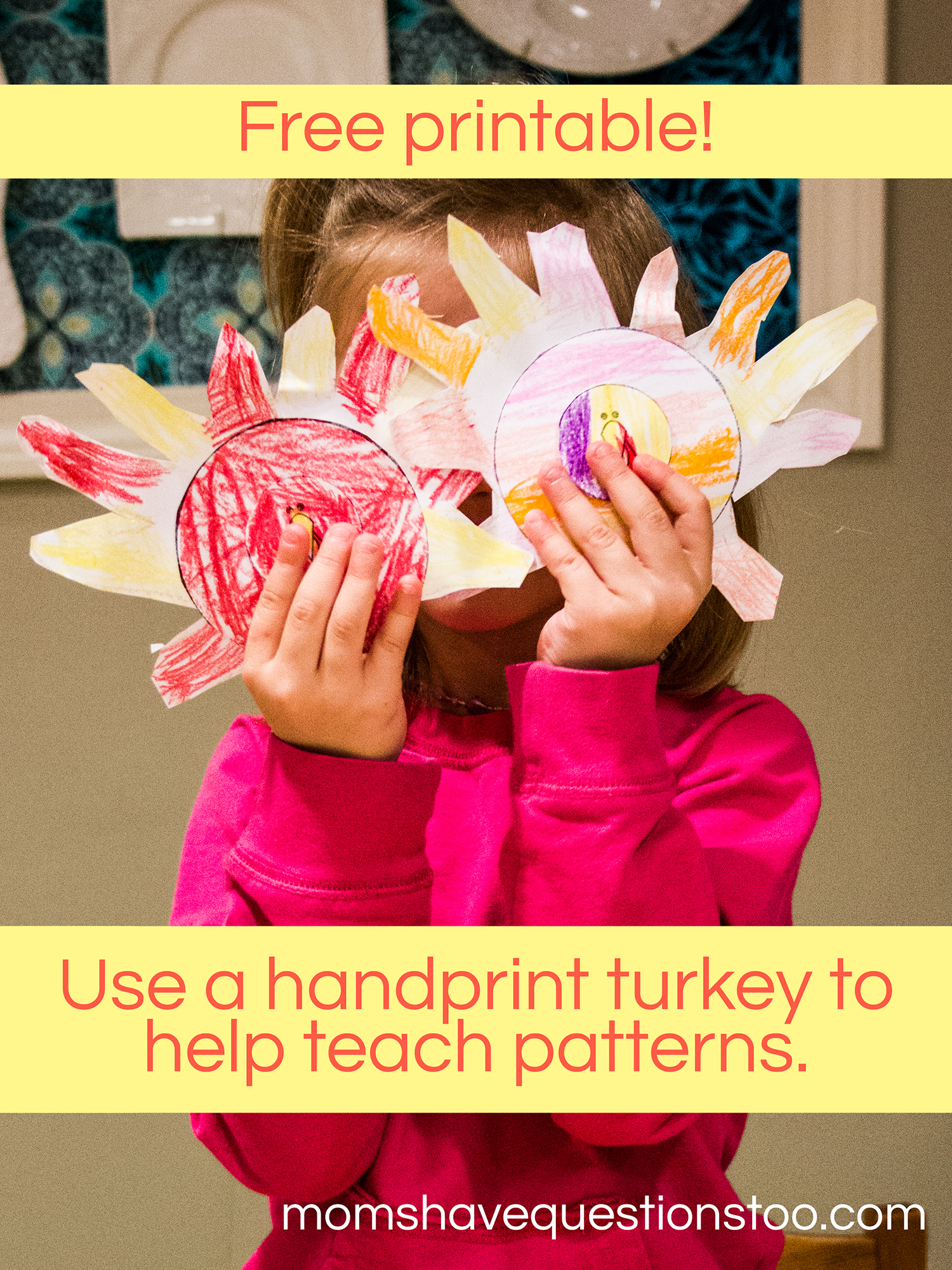 Use a Handprint Turkey to Teach Patterns!