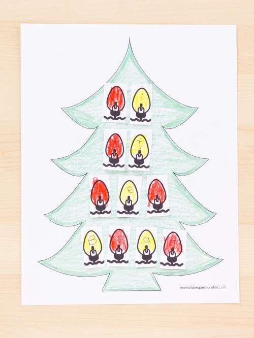 Christmas Lights Preschool Activity -- Moms Have Questions Too