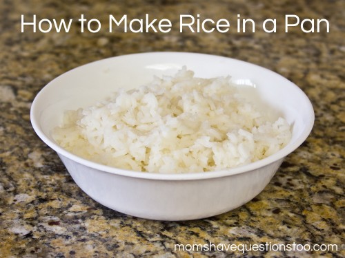 Cooking for College Students -- How to Make Rice -- Moms Have Questions Too