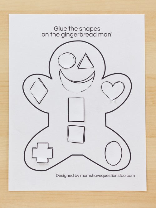 Gingerbread Cut and Paste Activity - Moms Have Questions Too