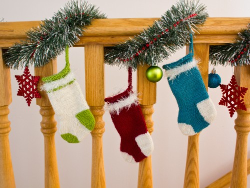 Homemade Christmas Decorations Knit Stockings -- Moms Have Questions Too