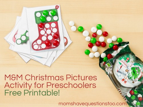 M&M Christmas Pictures, Free Printable! -- Moms Have Questions Too