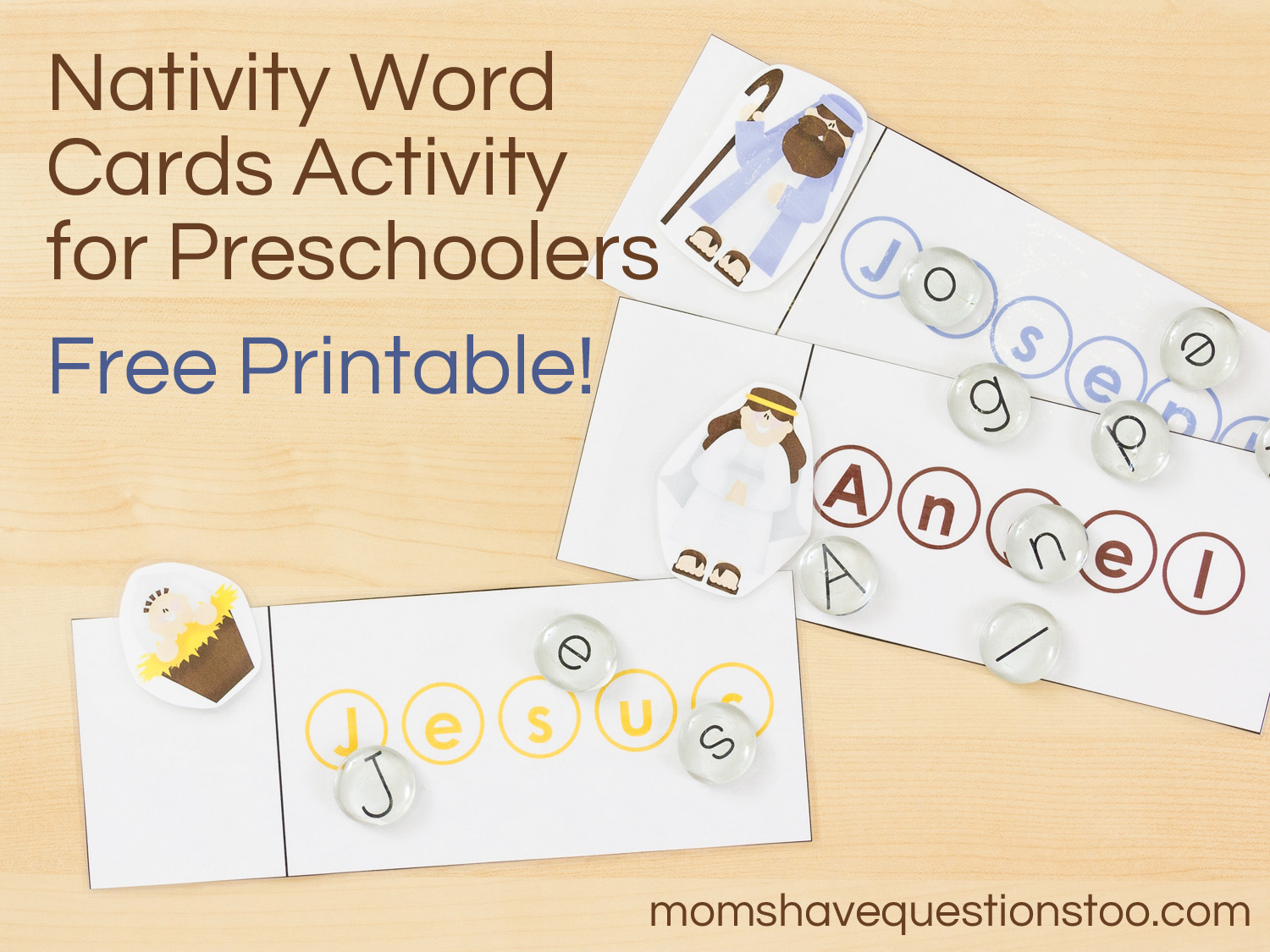 Nativity Word Cards -- Moms Have Questions Too