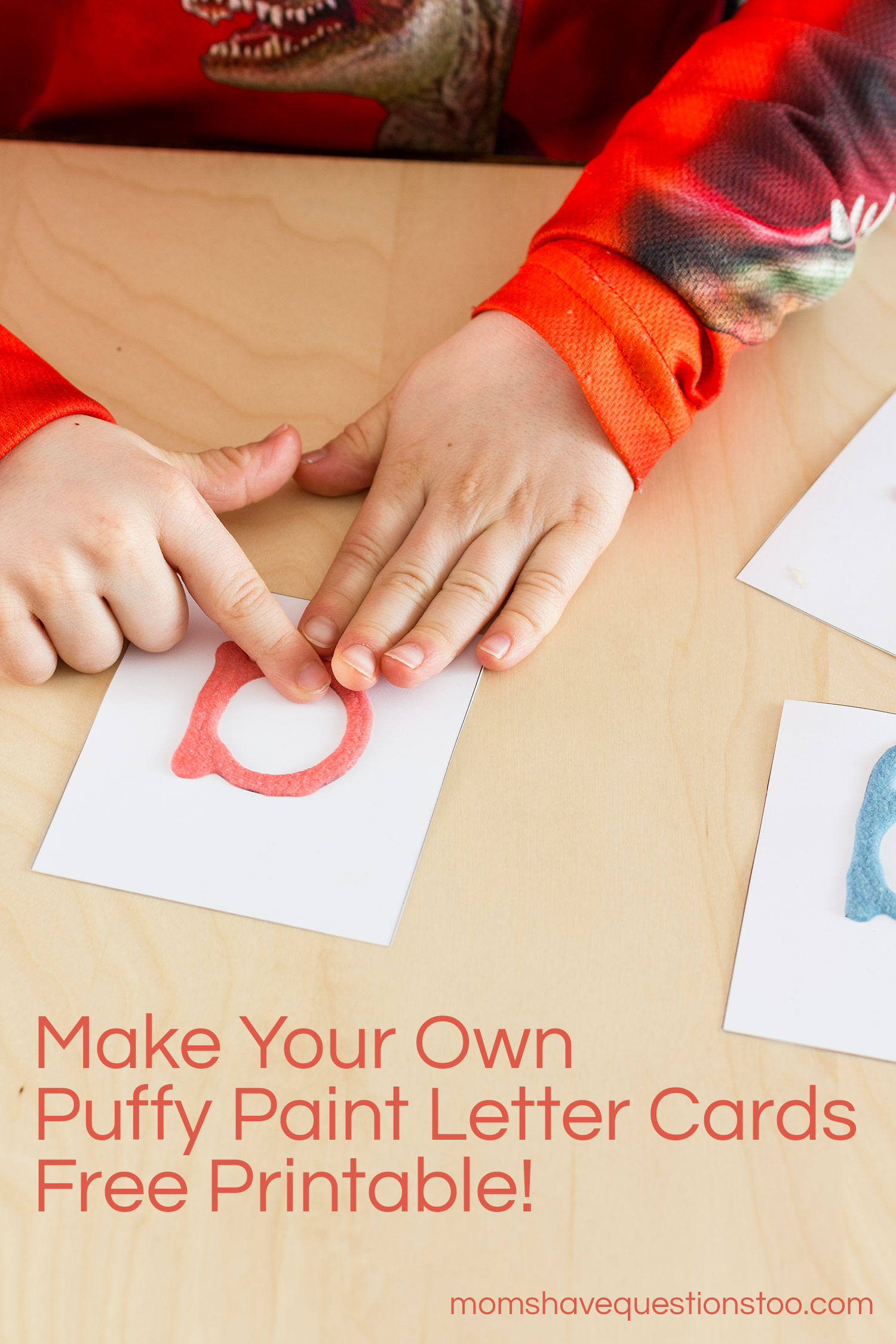 Puffy Paint Letter Cards, Replace Montessori Sandpaper Letters -- Moms Have Questions Too