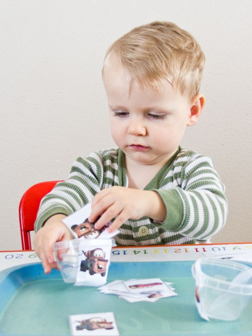 Cars Matching - Car Themed Tot School Trays -- Moms Have Questions Too