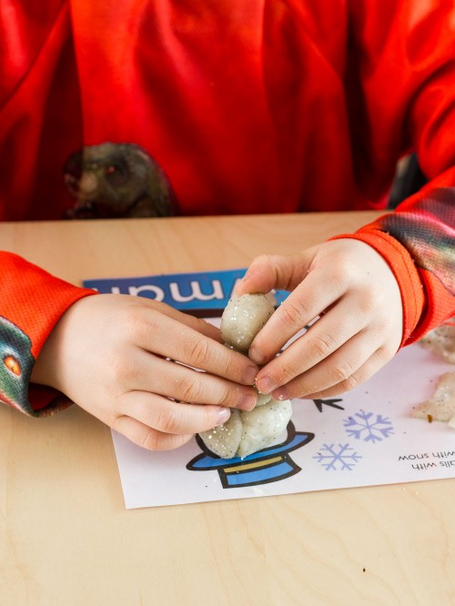 Snow Play Dough Mats -- Moms Have Questions Too