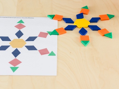 Snowflake Pattern Blocks Templates -- Moms Have Questions Too