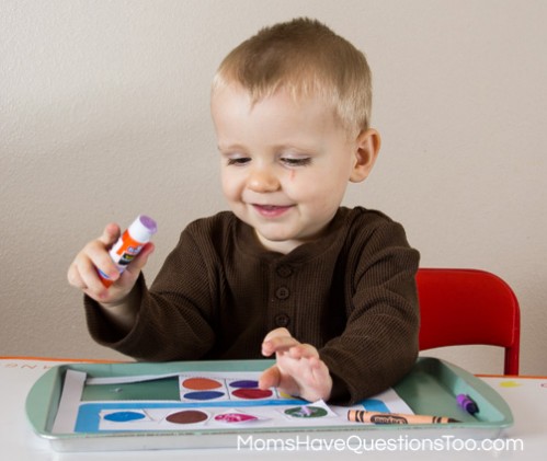 Ball Themed Tot School Trays -- Moms Have Questions Too