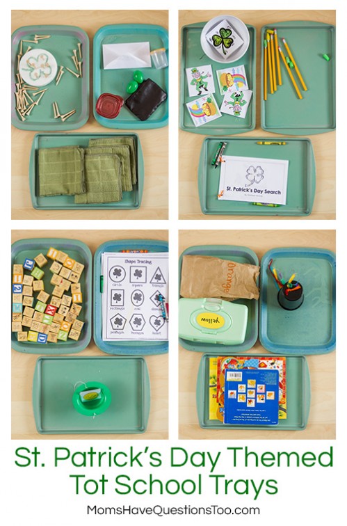 St Patrick's Day Tot School Ideas -- Moms Have Questions Too