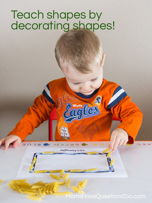 Teach Shapes by Decorating Shapes - Free Printables -- Moms Have Questions Too