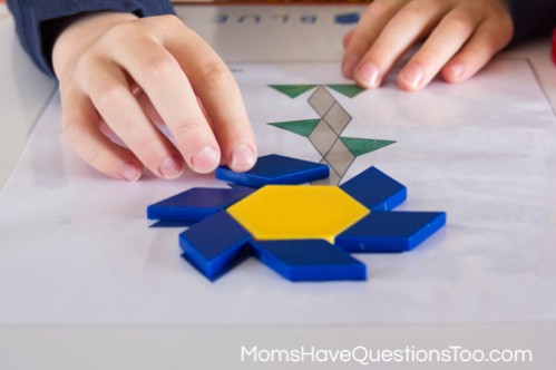 Flower - Spring Pattern Blocks Templates - Moms Have Questions Too