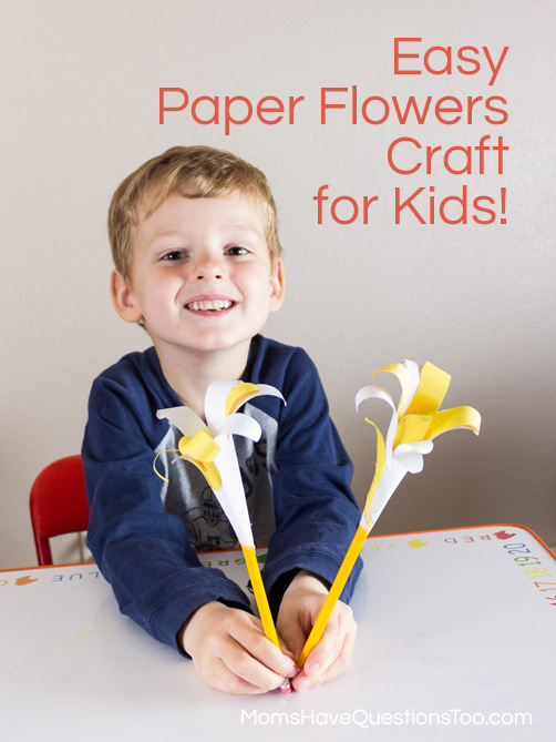Fun Paper Lilies Spring Craft Idea for Preschoolers - Moms Have Questions Too