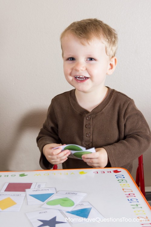Matching - 5 Shape Activities for Preschoolers Using Shape Cards - Moms Have Questions Too