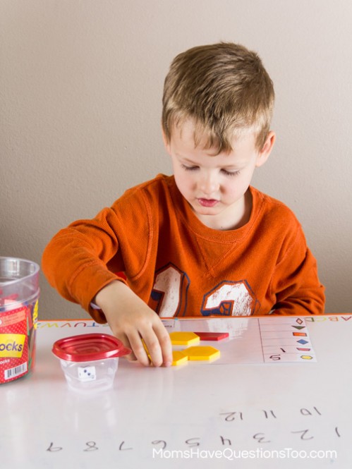 Pattern Blocks Pre-Addition Math Activity - Moms Have Questions Too