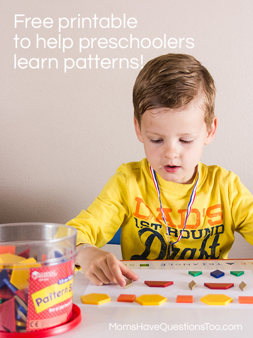 Patterns Activities for Preschoolers - Moms Have Questions Too