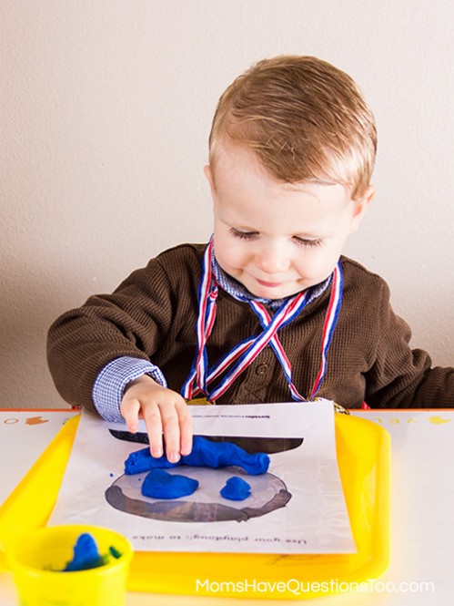 Playdough Faces - Montessori Pirate Themed Tot School Trays - Moms Have Questions Too
