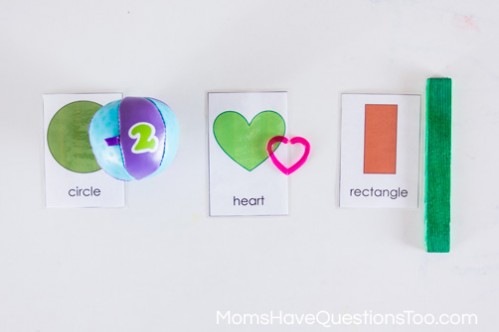 Shape Hunt - 5 Shape Activities for Preschoolers Using Shape Cards - Moms Have Questions Too