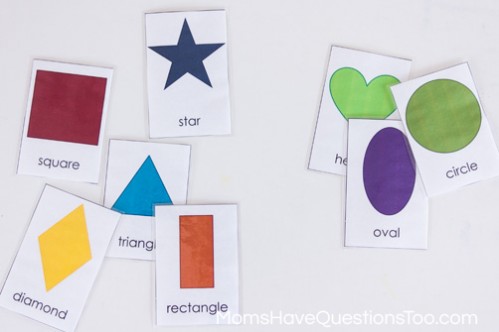 Sorting - 5 Shape Activities for Preschoolers Using Shape Cards - Moms Have Questions Too