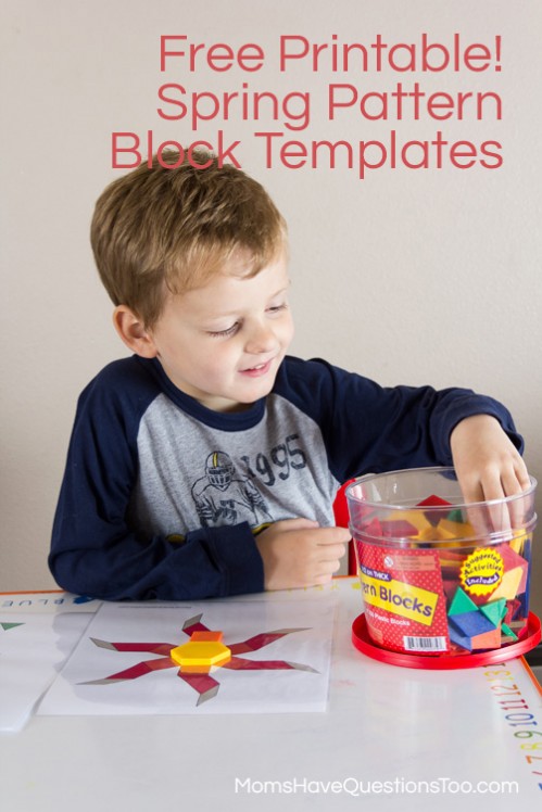 Spring Pattern Block Templates - Moms Have Questions Too