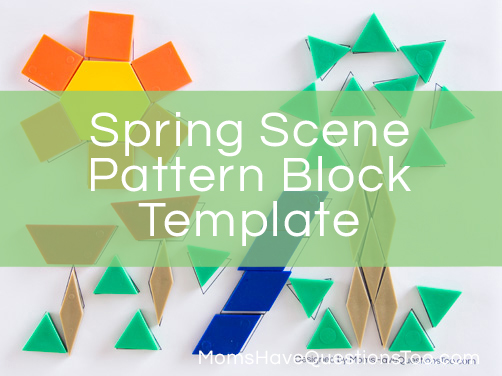 Spring Pattern Block Template - Moms Have Questions Too