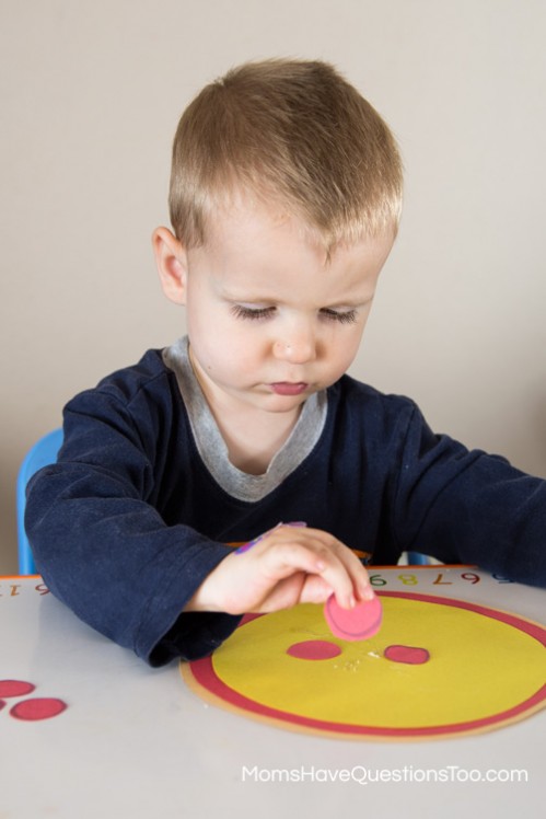 Pasting - Teach Shapes with a Shape Pizza! Moms Have Questions Too