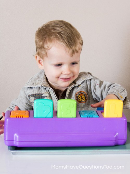 Pop Up Toy - Spring Tot School Trays - Moms Have Questions Too