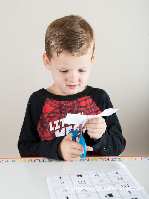 Cut Out Pieces - Match the Font Cut and Paste Activity momshavequestionstoo.com