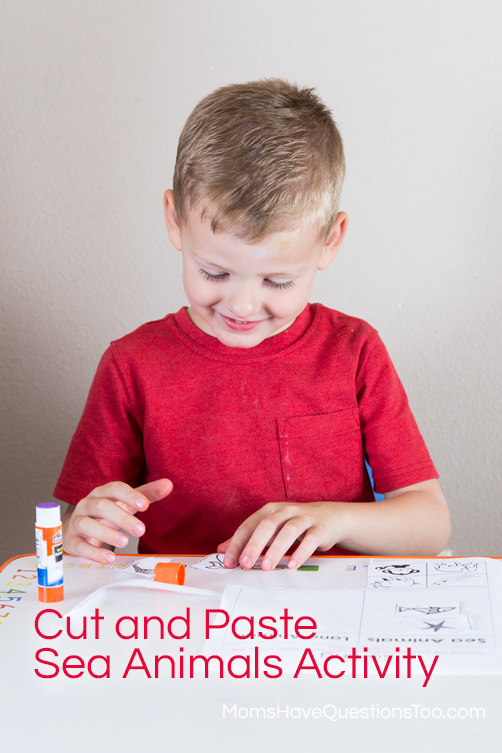 Cut and Paste Sea Animals Activity - www.momshavequestionstoo.com