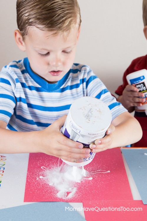 Salt and Glue Fireworks Craft - 5 Crafts for the 4th of July www.momshavequestionstoo.com