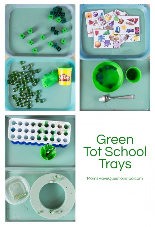 Green Tot School Trays - Moms Have Questions Too