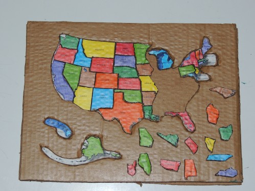 DIY United States Map Puzzle