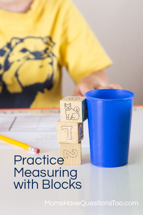 Help your preschooler learn about measuing with blocks - Moms Have Questions Too