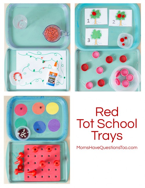 Red Tot School Trays - Moms Have Questions Too