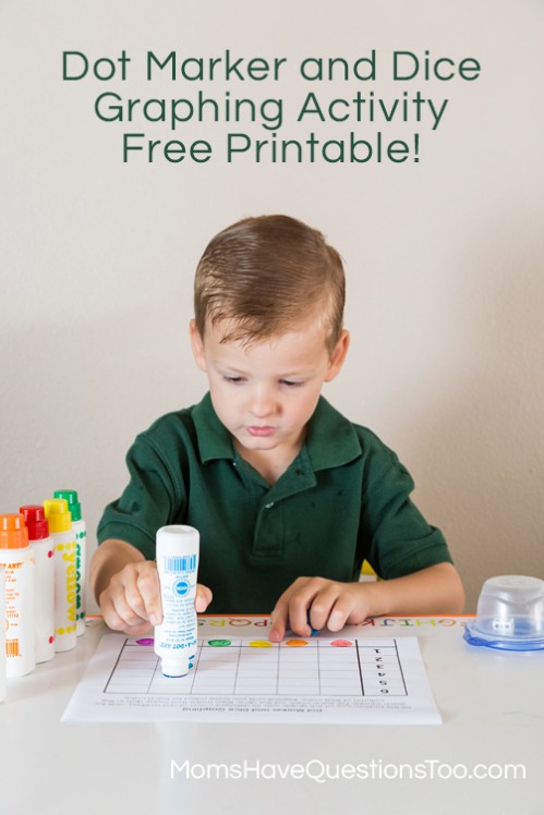 This fun activity will help your preschooler with graphing and counting - Moms Have Questions Too