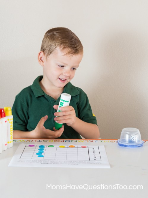 Use dot markers to practice graphing - Moms Have Questions Too