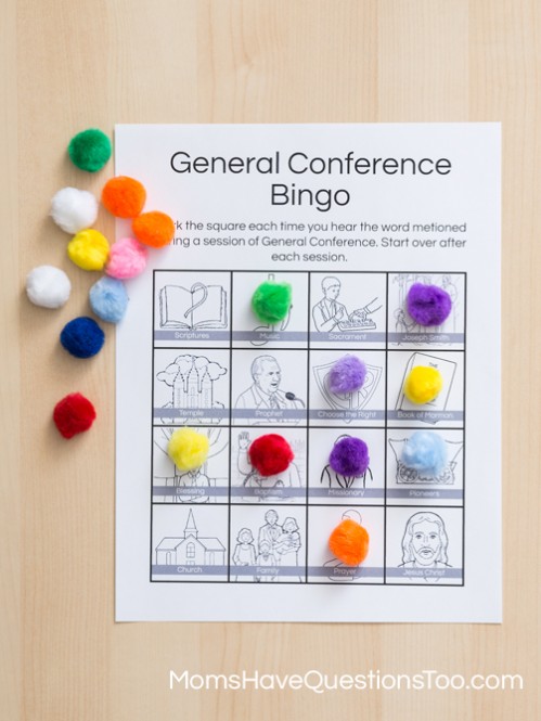 General Conference Bingo with Free Printable Bingo Cards - Moms Have Questions Too