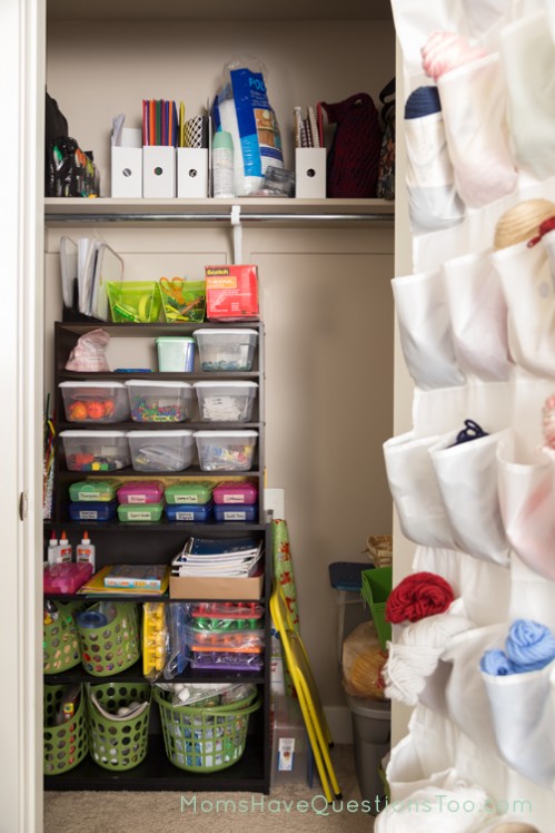 School Room Closet Organazation Ideas - Moms Have Questions Too
