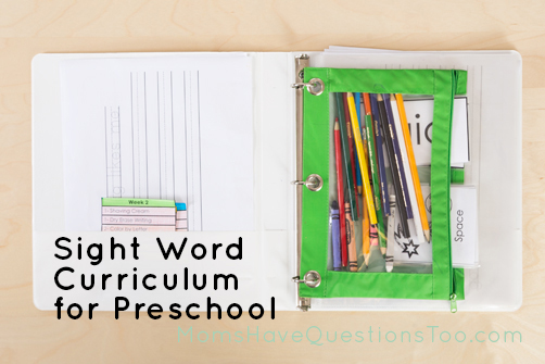 Sight Word Curriculum Week 2 - Moms Have Questions Too