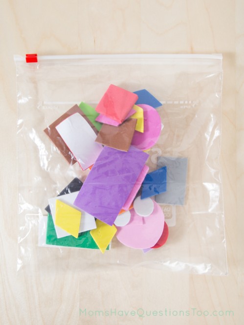 Sorting Shapes Busy Bag - Moms Have Questions Too