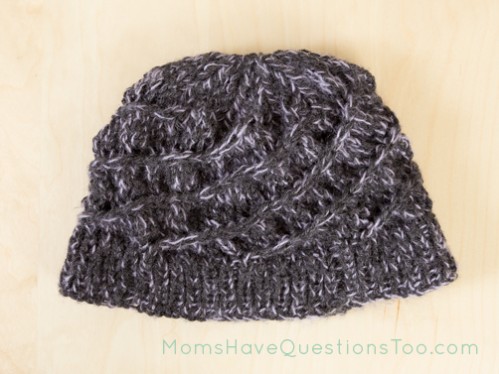 Spiral Hat Free Knitting Pattern - Moms Have Questions Too