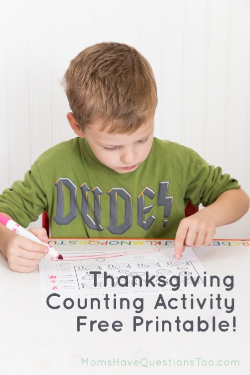 Thanksgiving Counting Printable - Moms Have Questions Too