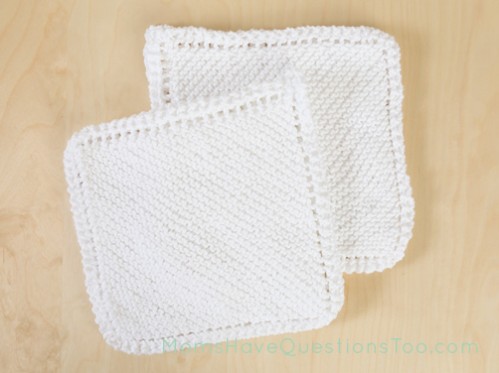 Washcloths Free Knitting Pattern - Moms Have Questions Too