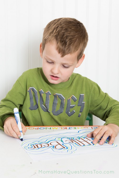 Pattern Name Art with Markers - Moms Have Questions Too